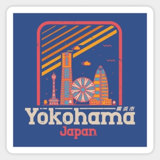 Yokohama, Japan City Vintage Magnet